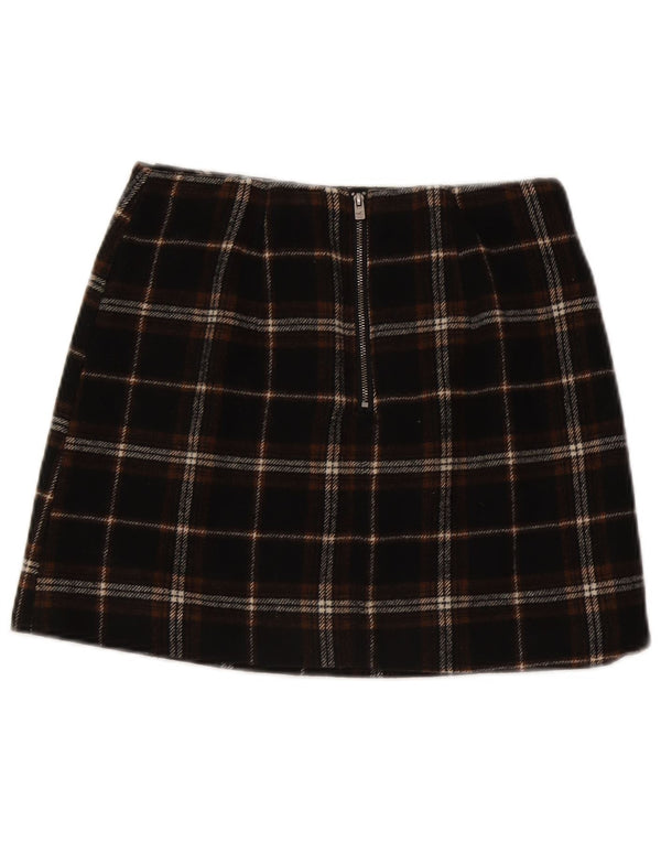 Γυναικεία Μίνι Ψηλόμεση Φούστα Hollister Small W27 Μαύρο καρό πολυεστέρα