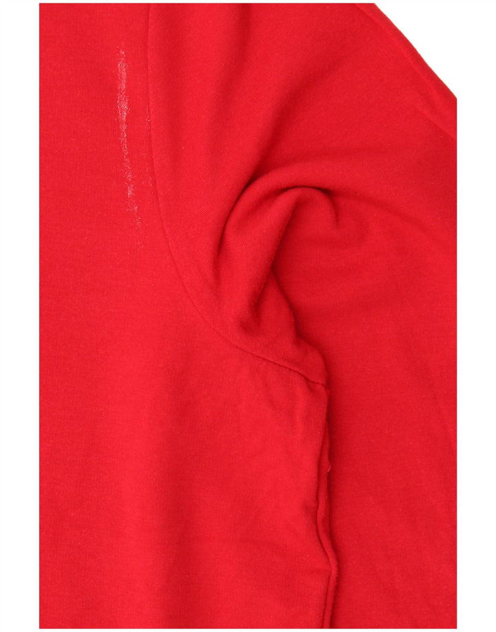 Γυναικεία γραφική φούτερ Oasis Jumper UK 16 μεγάλη κόκκινη βισκόζη
