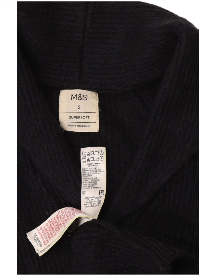 Marks & Spencer Ανδρική ζακέτα πουλόβερ Small Navy Blue Polyamide