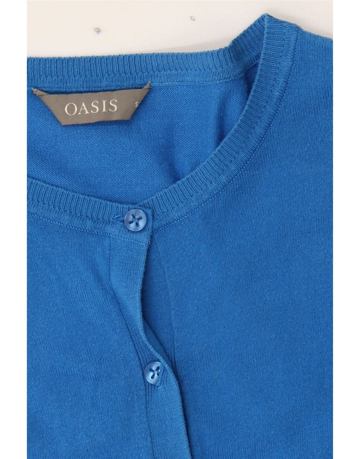 OASIS Womens Cardigan Sweater UK 8 Small Blue Cotton Vintage Oasis and Second-Hand Oasis from Messina Hembry 