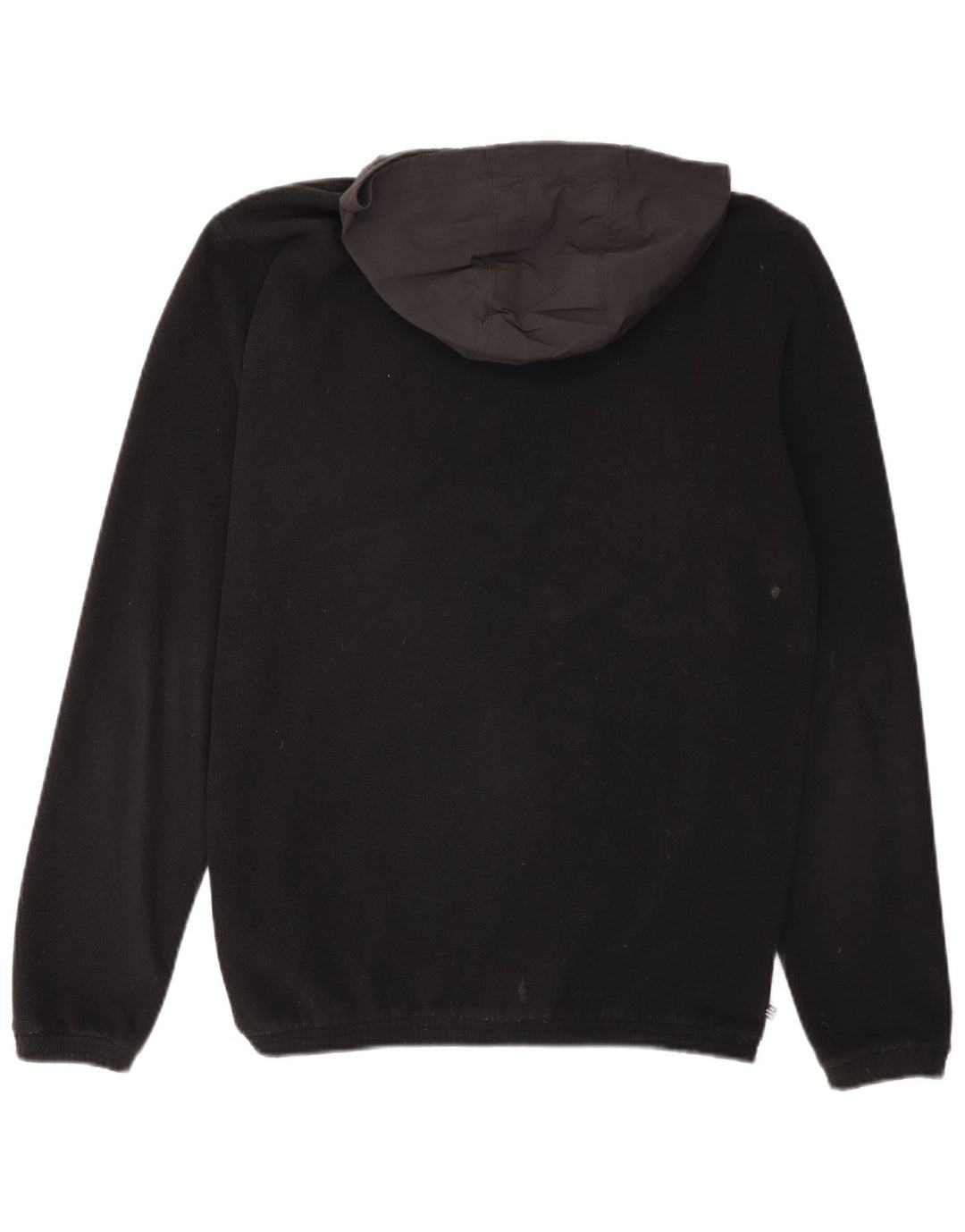 Ανδρική κουκούλα ADIDAS με φερμουάρ με λαιμόκοψη φλις πουκάμισο μικρό μαύρο χρώμα