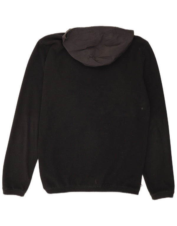 Ανδρική κουκούλα ADIDAS με φερμουάρ με λαιμόκοψη φλις πουκάμισο μικρό μαύρο χρώμα