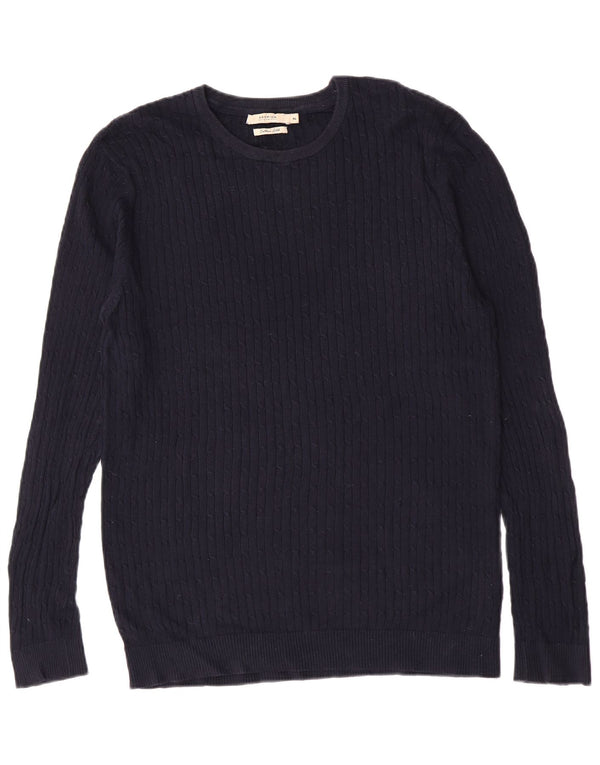 Jack & Jones Ανδρικό Slim Fit Crew Jumper πουλόβερ XL Navy Blue Cotton