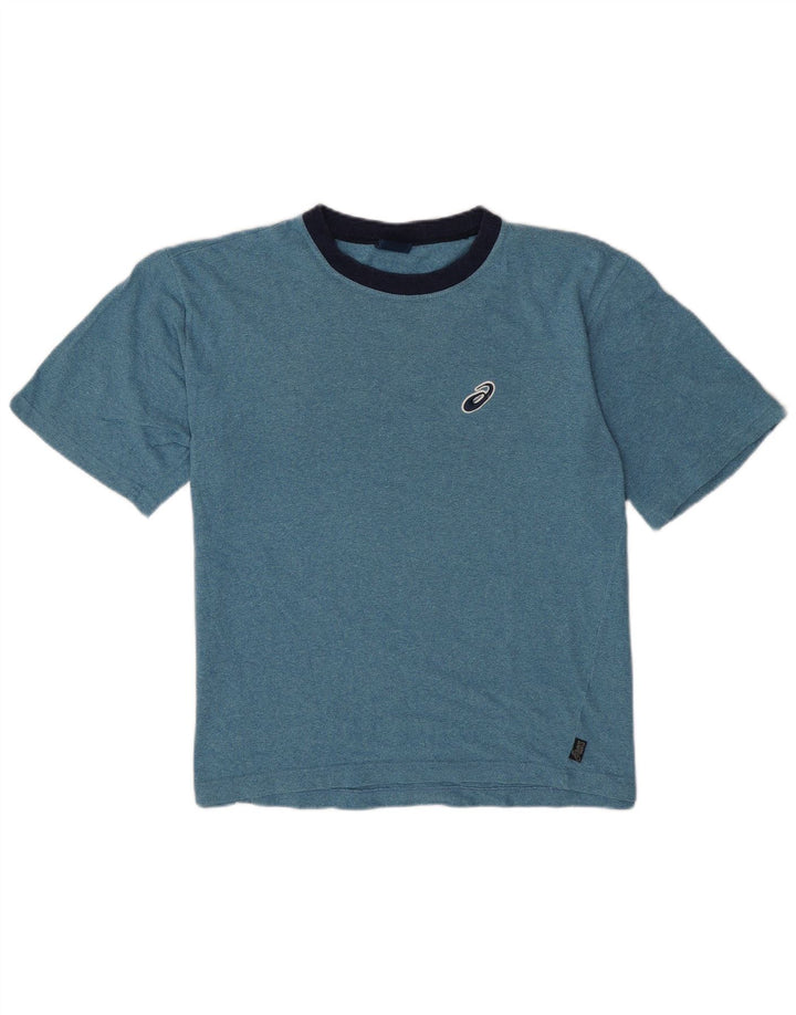 Ανδρικό T-Shirt Asics Top Βαμβακερό μεσαίο μπλε φλύκταινο