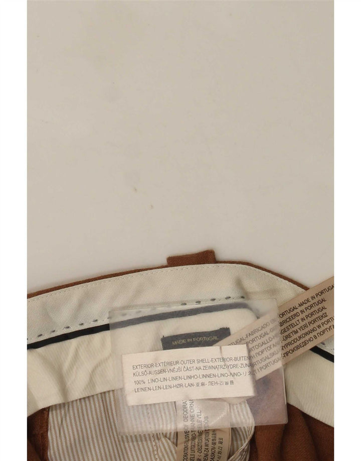Massimo Dutti Γυναικείο κανονικό παντελόνι Chino EU 40 Medium W30 L31 καφέ