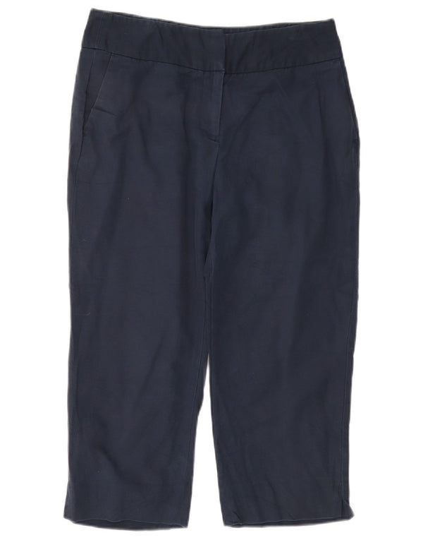 LAURA ASHLEY Γυναικείο ίσιο παντελόνι Capri UK 6 XS W28 L21 Navy Blue