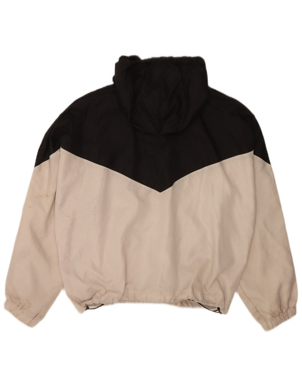 Levi's Womens Crop Hooded Tracksuit Top Jacket UK 18 XL Black Colourblock