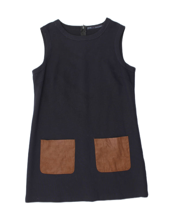 Zara Γυναικείο Αμάνικο Φόρεμα Shift UK 18 XL Navy Blue Polyester