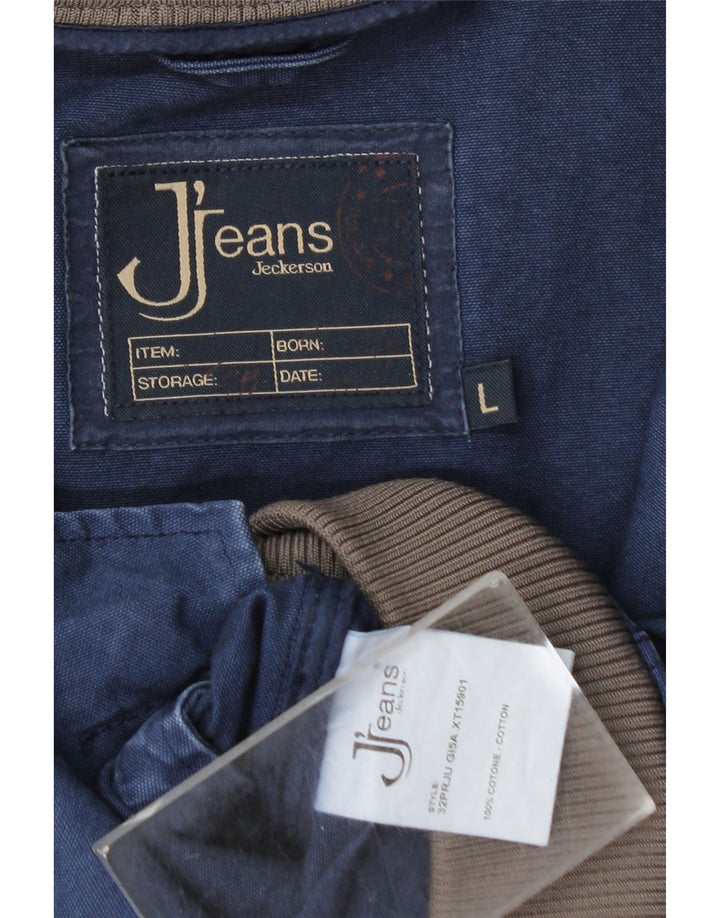 Jeckerson Ανδρικό Τζιν Μπουφάν UK 40 Large Navy Blue Cotton