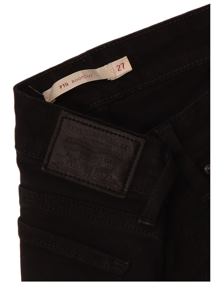 Levi's Womens 715 Bootcut Jeans W27 L28 Μαύρο