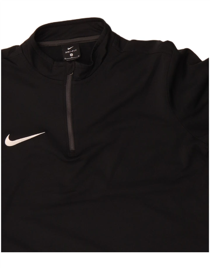 Ανδρική φόρμα πουλόβερ με φερμουάρ Dri Fit NIKE Top Medium Μαύρο Πολυεστέρας