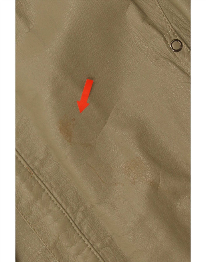 Vintage Ανδρικό Δερμάτινο Μπουφάν UK 38 Medium Khaki