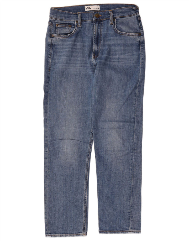 Zara Γυναικείο Straight Jeans EU 40 Medium W30 L27 Blue