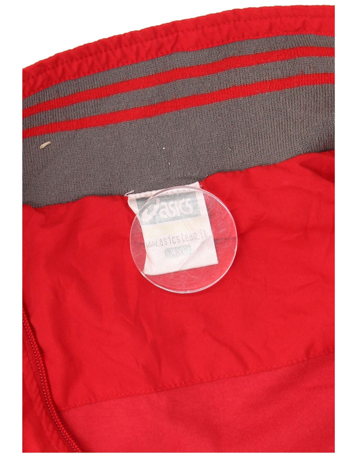 ASICS Ανδρική φόρμα αθλητικής φόρμας γραφικών Top Jacket 2XL Red Colourblock Polyester