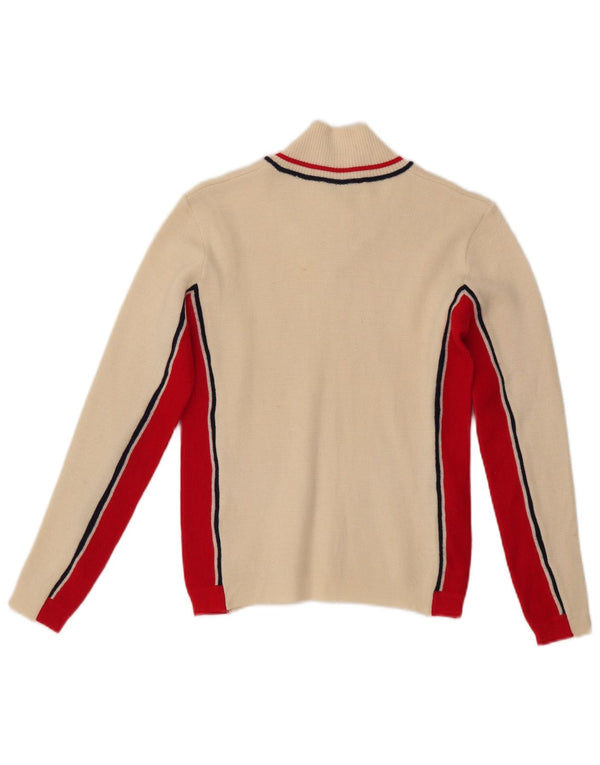 Γυναικείο πουλόβερ AUSTRALIAN L'ALPINA με V λαιμόκοψη UK 12 Medium Off White