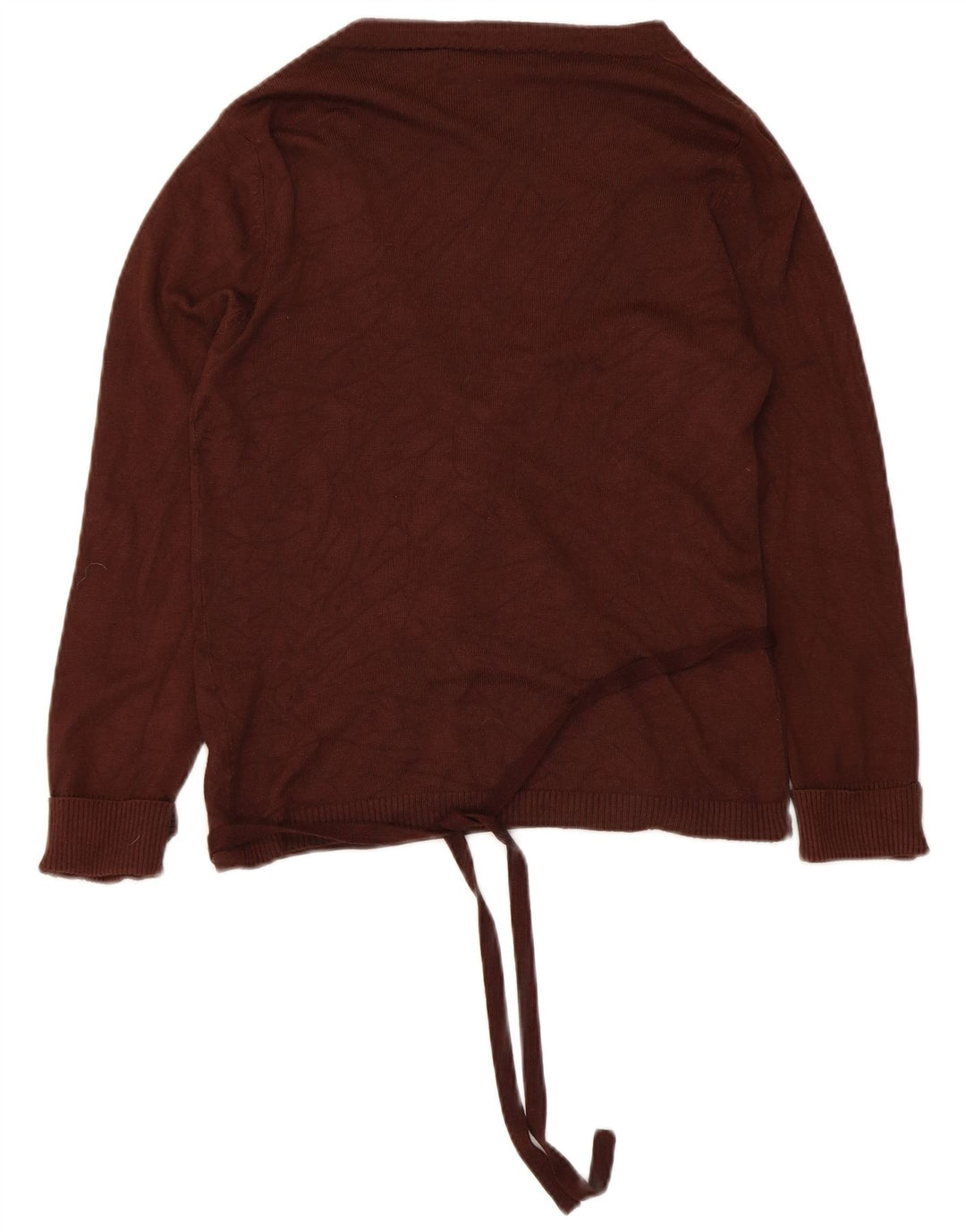 Zara Γυναικείο πουλόβερ ζακέτας UK 12 Medium Brown Rayon
