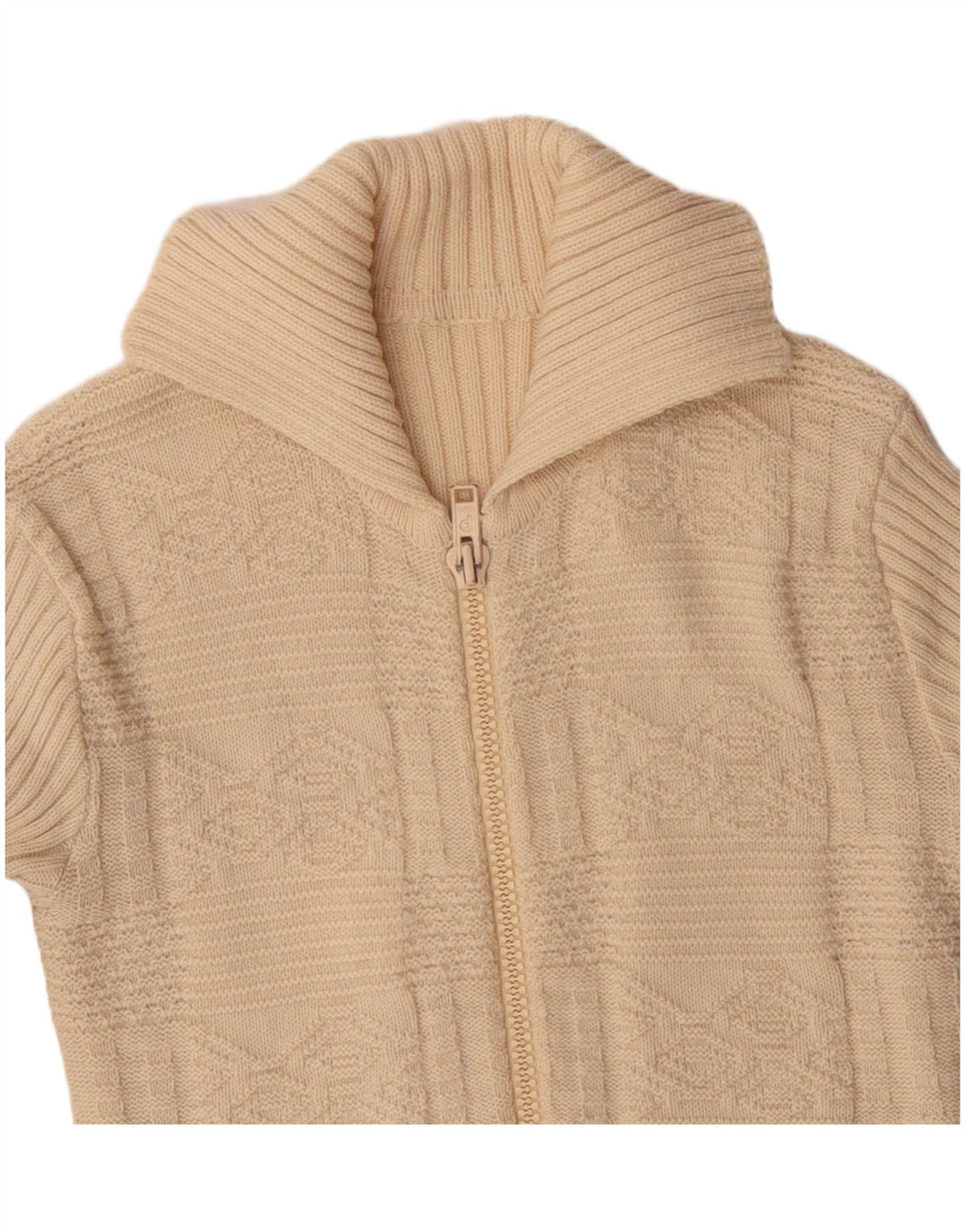 Γυναικείο πουλόβερ VINTAGE Ζακέτα UK 10 Small Beige