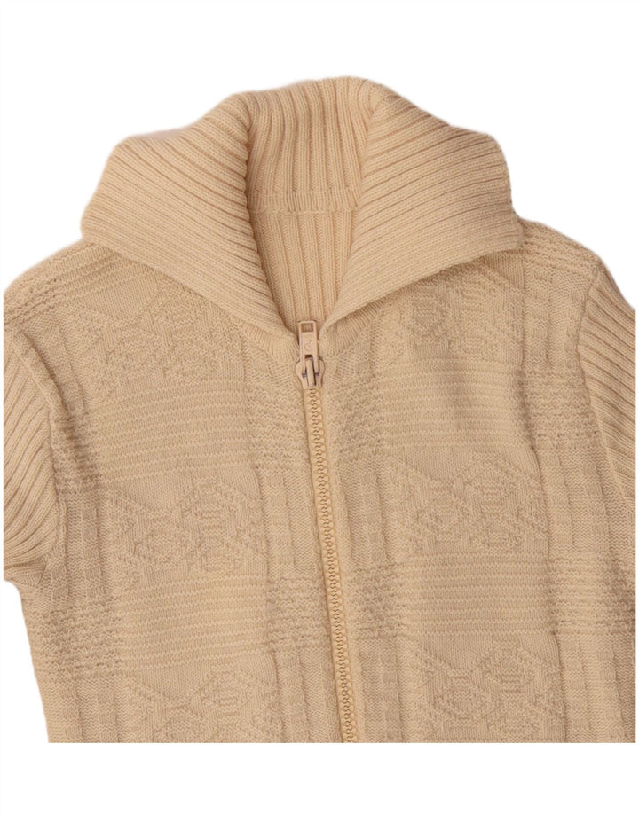 Γυναικείο πουλόβερ VINTAGE Ζακέτα UK 10 Small Beige