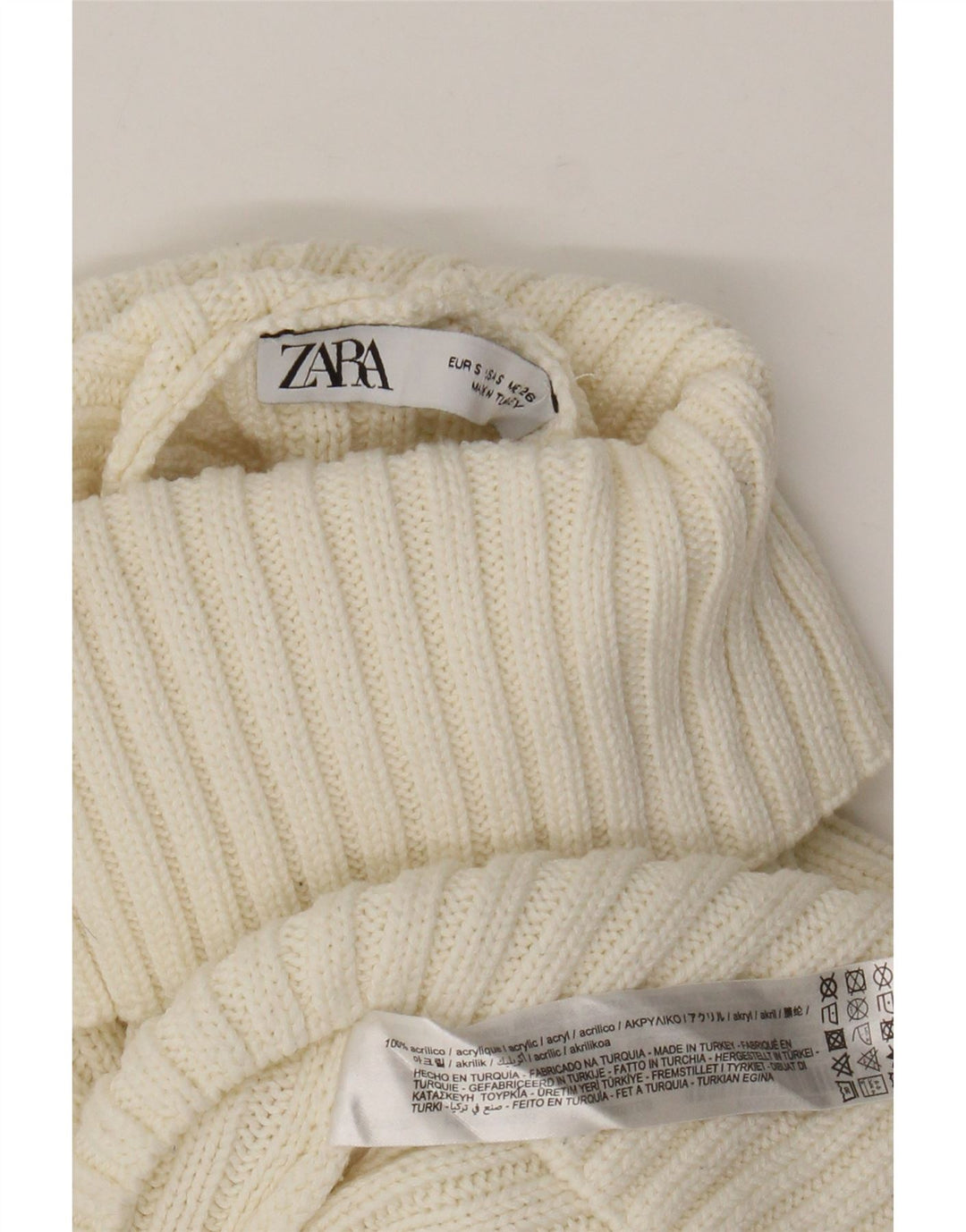 Zara Γυναικείο πουλόβερ 10 Small White