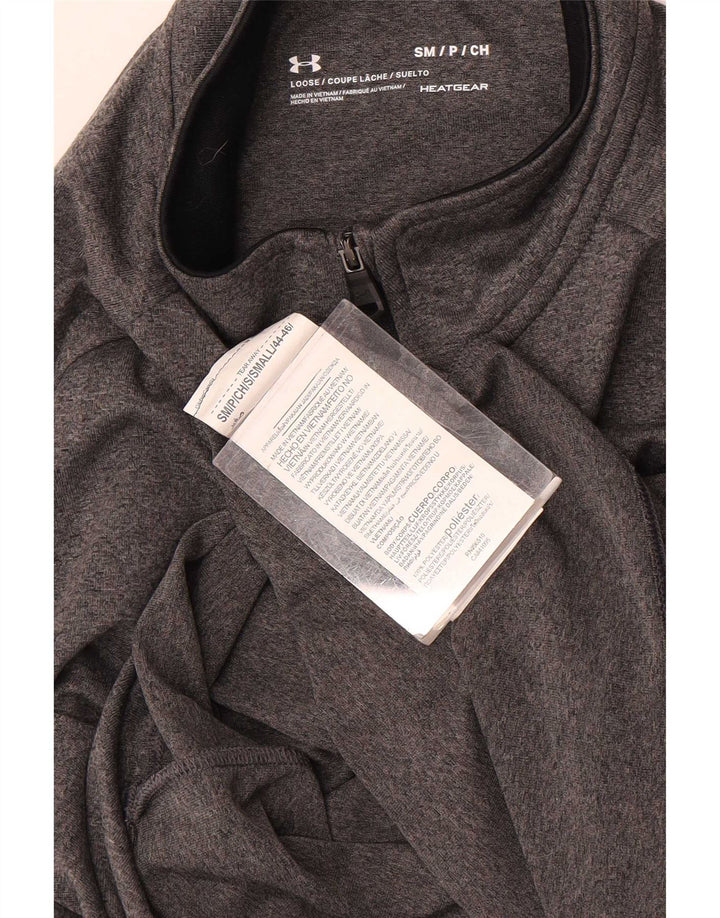 Ανδρική φόρμα πουλόβερ με φερμουάρ Heat Gear Under Armour Top Small Grey