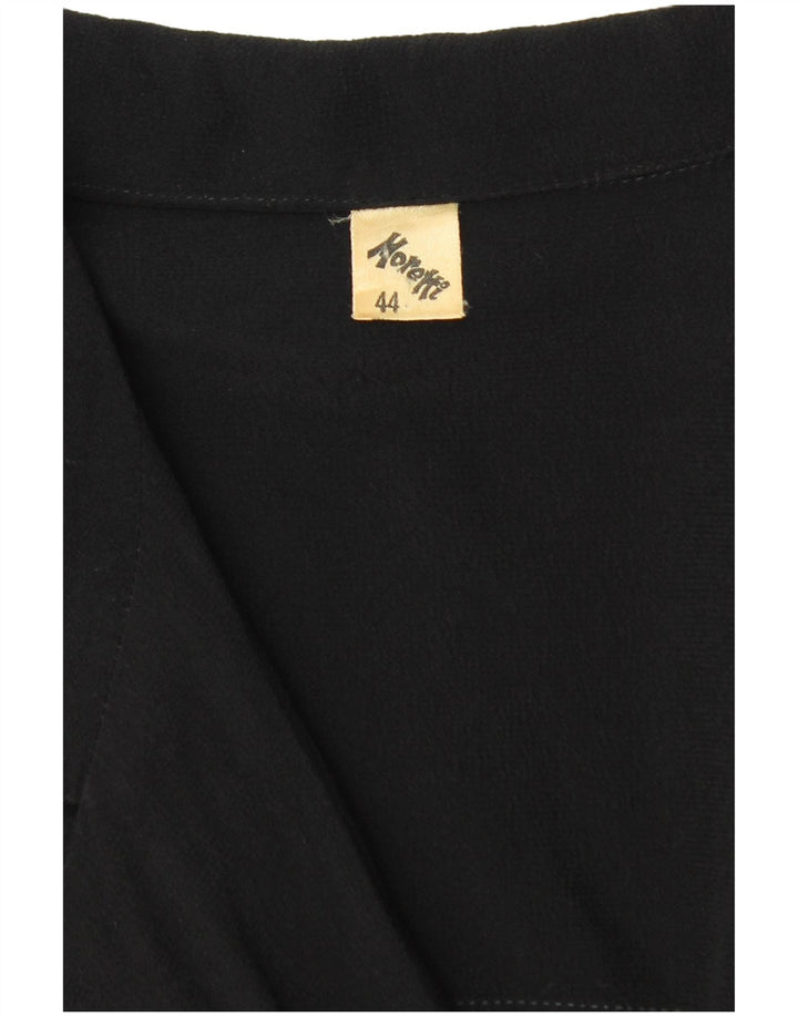 Vintage Γυναικείο Διπλό Μπουφάν Blazer IT 44 Μεσαίο Μαύρο Acetate