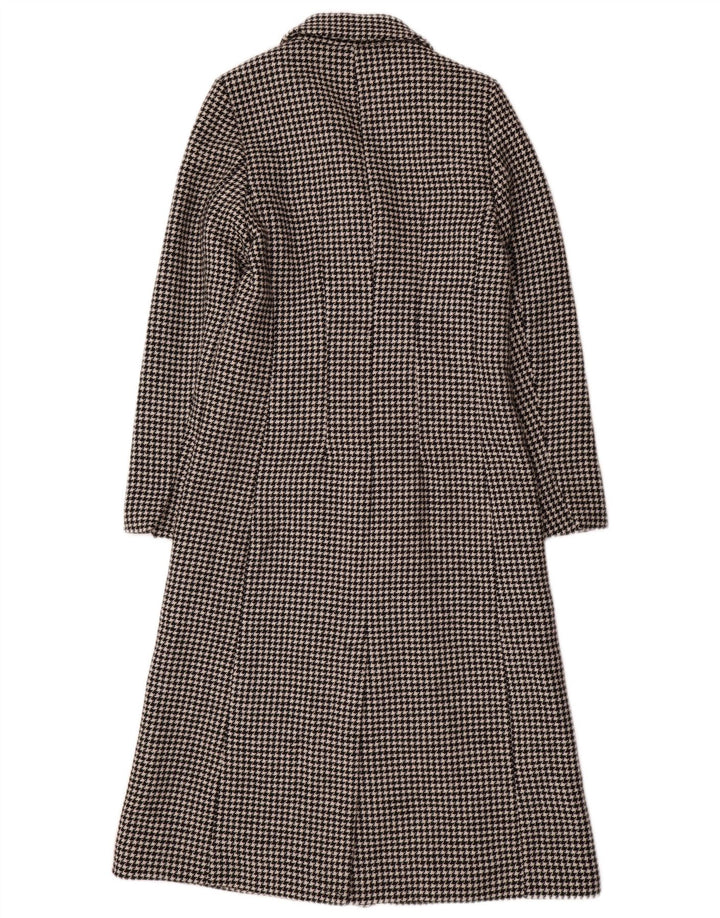 Marks & Spencer Γυναικείο παλτό με διπλό στήθος UK 8 Small Black Houndstooth