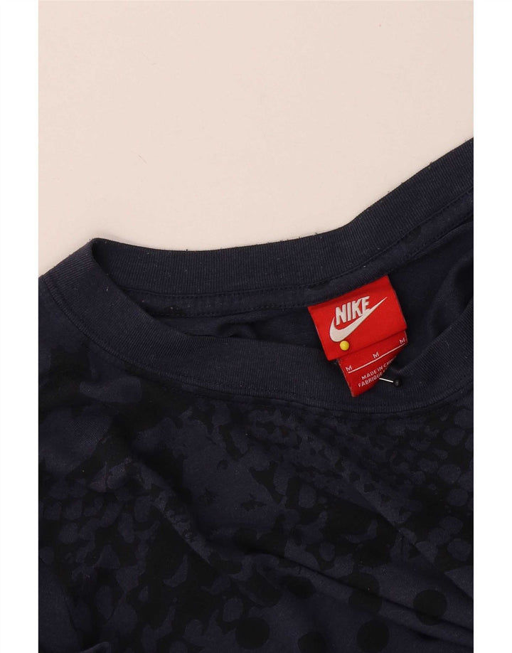Γυναικείο μπλουζάκι Nike με αφηρημένο σχέδιο τοπ UK 14 Medium Navy Blue