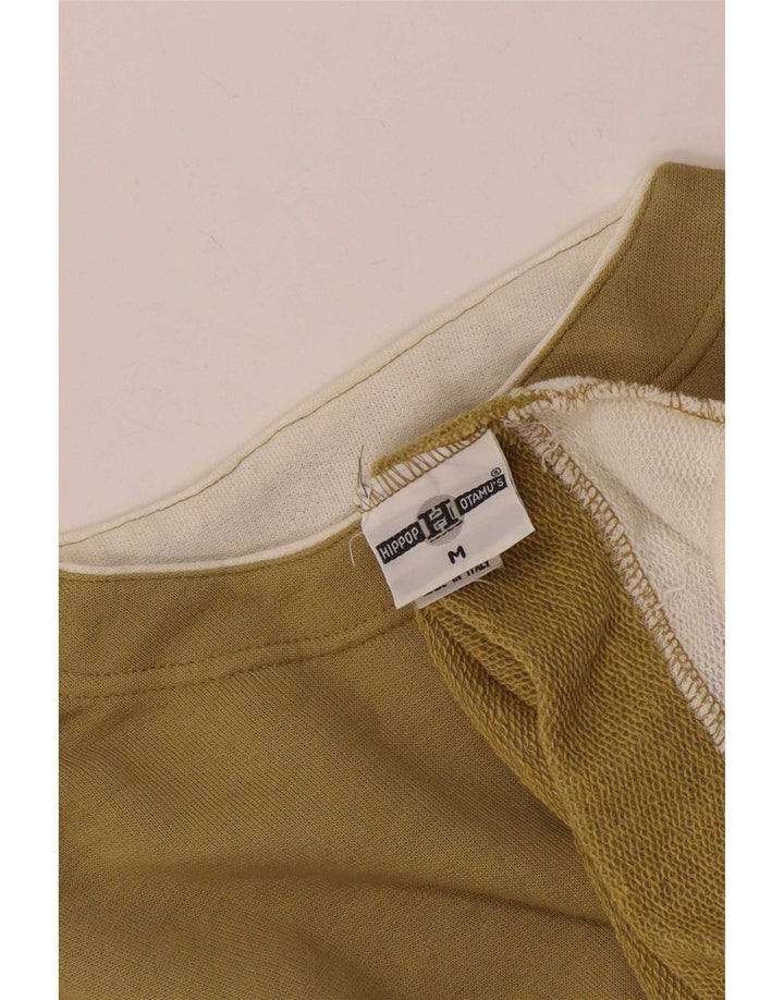 Vintage γυναικείο υπερμεγέθη ζακέτα πουλόβερ UK 14 Medium Khaki Colourblock