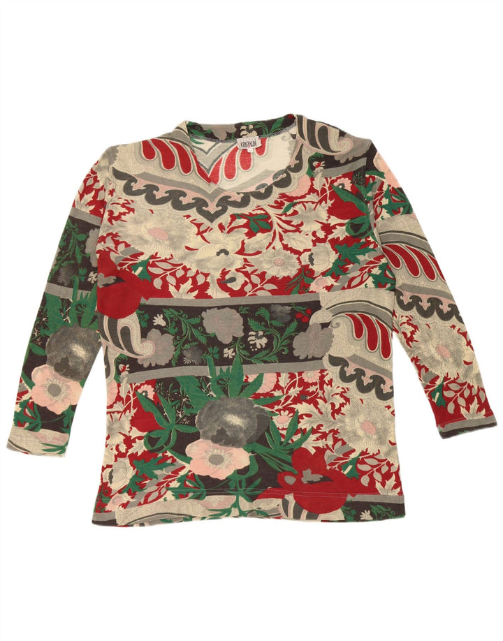 Cristaldi Γυναικεία Loose Fit Μπλούζα Τοπ UK 14 Medium πολύχρωμο Floral