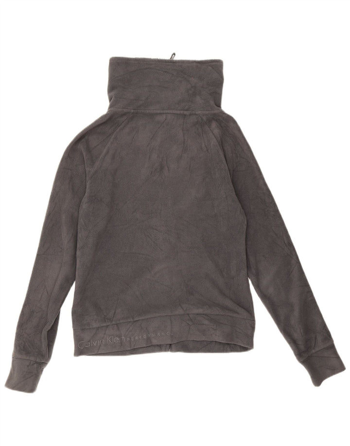 Calvin Klein Γυναικείο Fleece Jacket UK 10 Small Grey Polyester