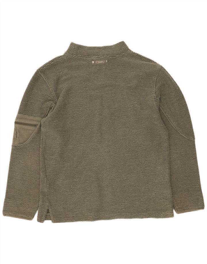 Weird Fish Ανδρικό Φούτερ Jumper Μικρό Χακί Βαμβακερό