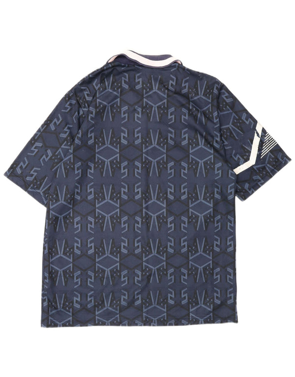 Umbro Mens Scotland 1991-1993 Ποδοσφαιρική φανέλα Medium Navy Blue Geometric