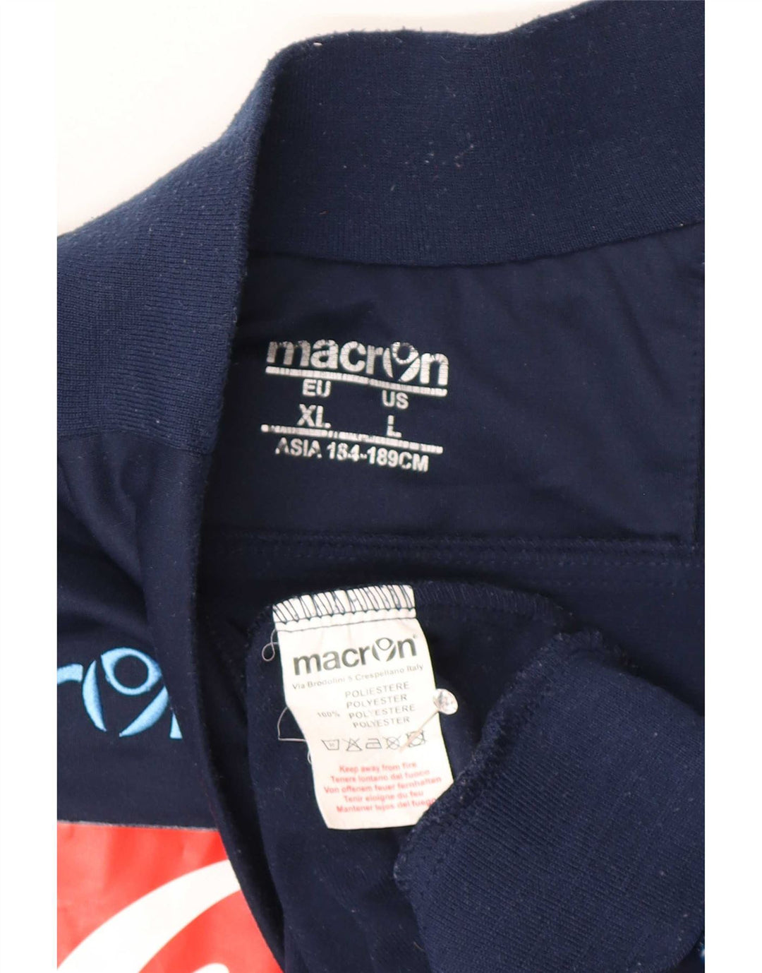 Ανδρική φόρμα με γραφικό πουλόβερ Macron Top Large Navy Blue Colourblock