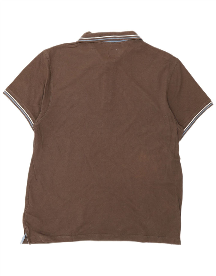 Ανδρικό μπλουζάκι CHAMPION Heritage Fit Polo XL Καφέ βαμβακερό