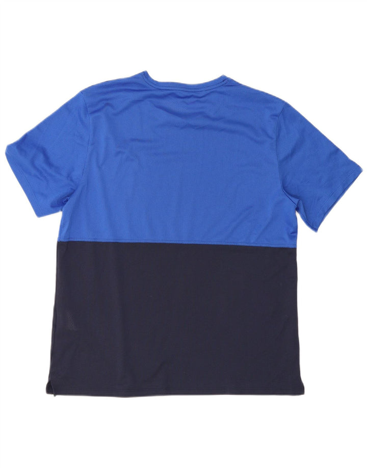 Ανδρικό T-Shirt Nike Dri Fit Top Large Blue Colorblock Πολυεστέρας