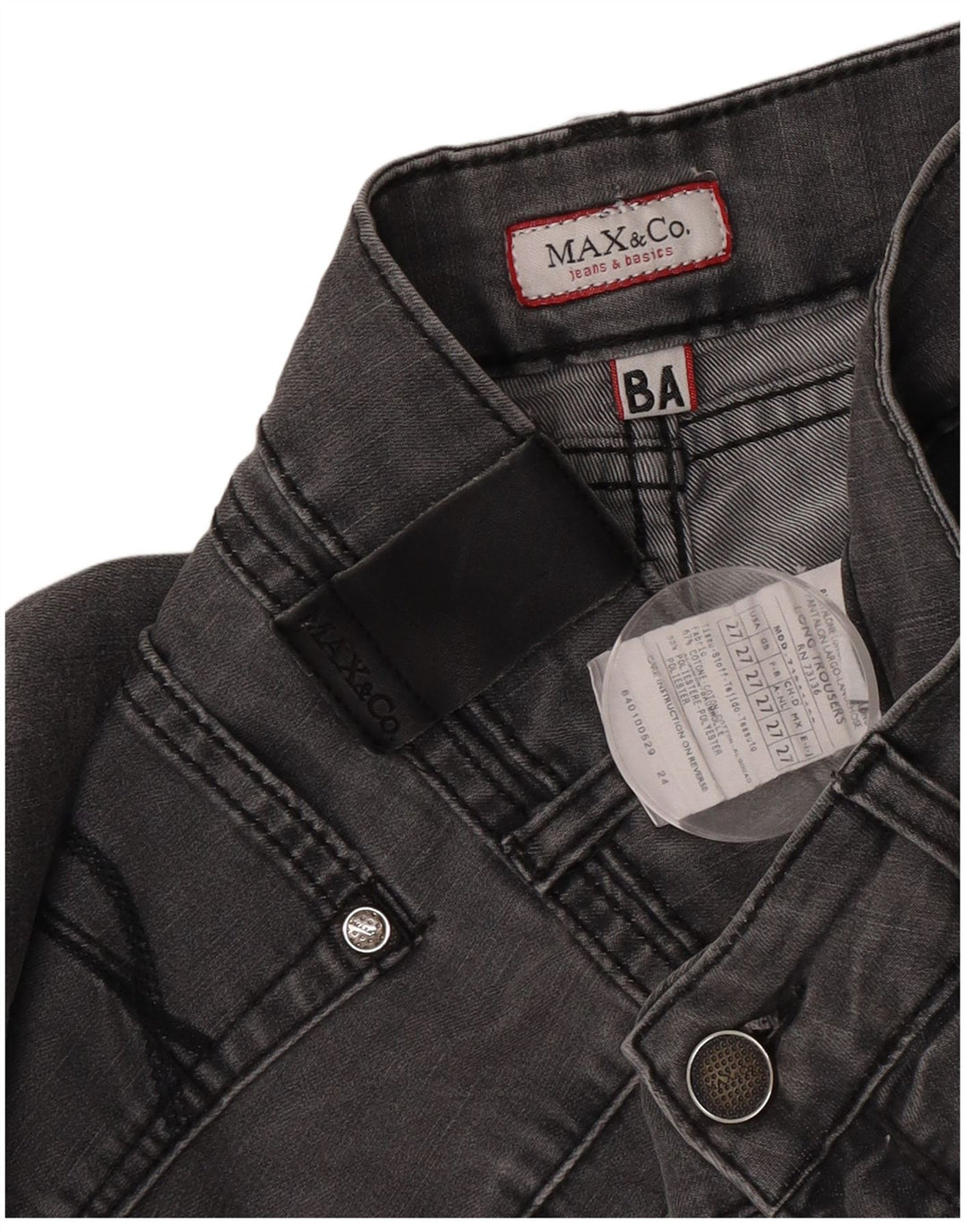 Max & Co. Γυναικείο Slim Jeans W27 L28 Γκρι βαμβακερό