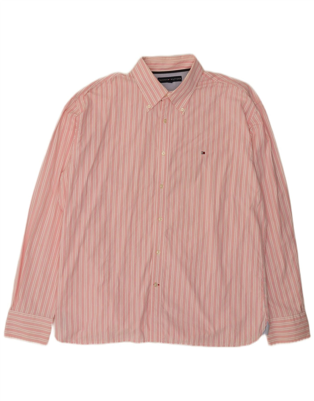 Ανδρικό πουκάμισο Tommy Hilfiger 2XL Pink Pinstripe