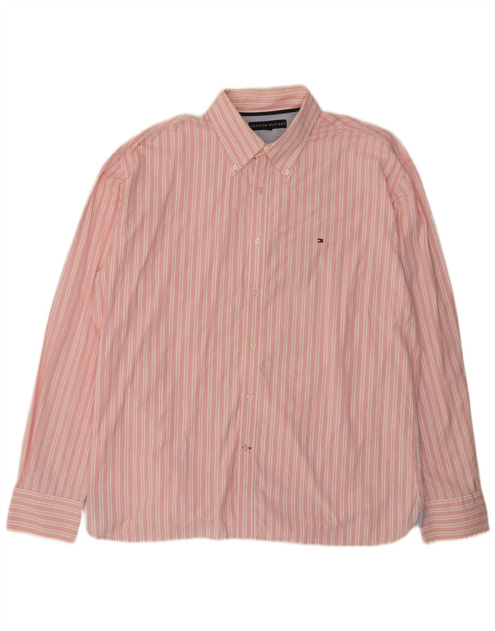 Ανδρικό πουκάμισο Tommy Hilfiger 2XL Pink Pinstripe