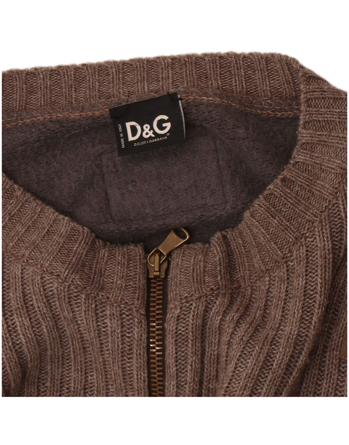 Ανδρικό πουλόβερ ζακέτα Dolce & Gabbana UK 10 Small Grey Colourblock βαμβακερό