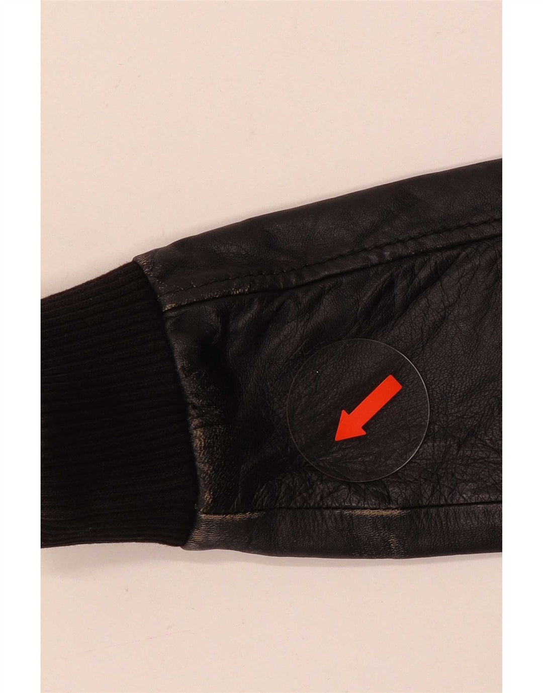 Pull & Bear Ανδρικό Δερμάτινο Μπουφάν UK 36 Small Black Colourblock