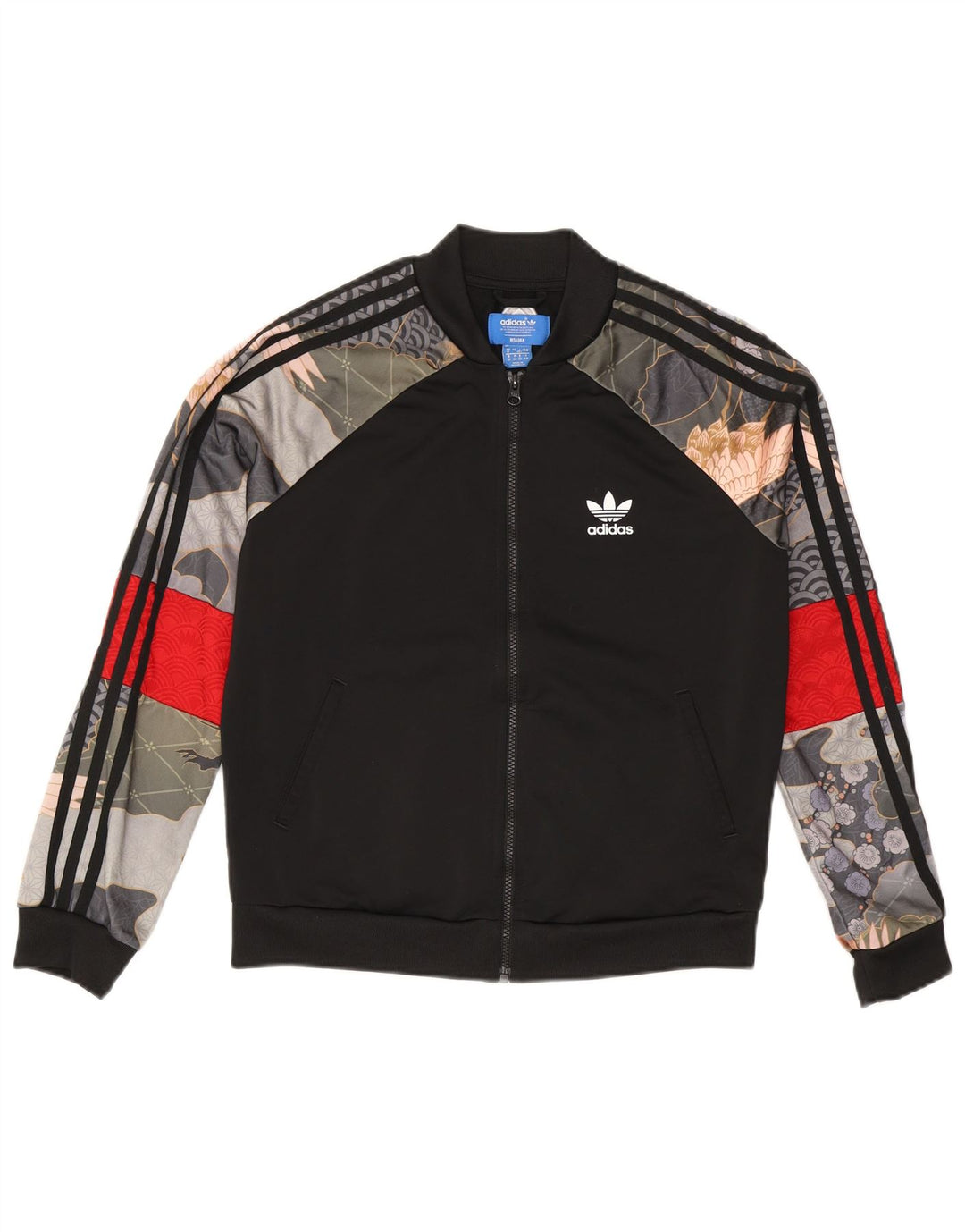 Γυναικεία αθλητική φόρμα Adidas Top Jacket UK 12 Medium Black Patchwork