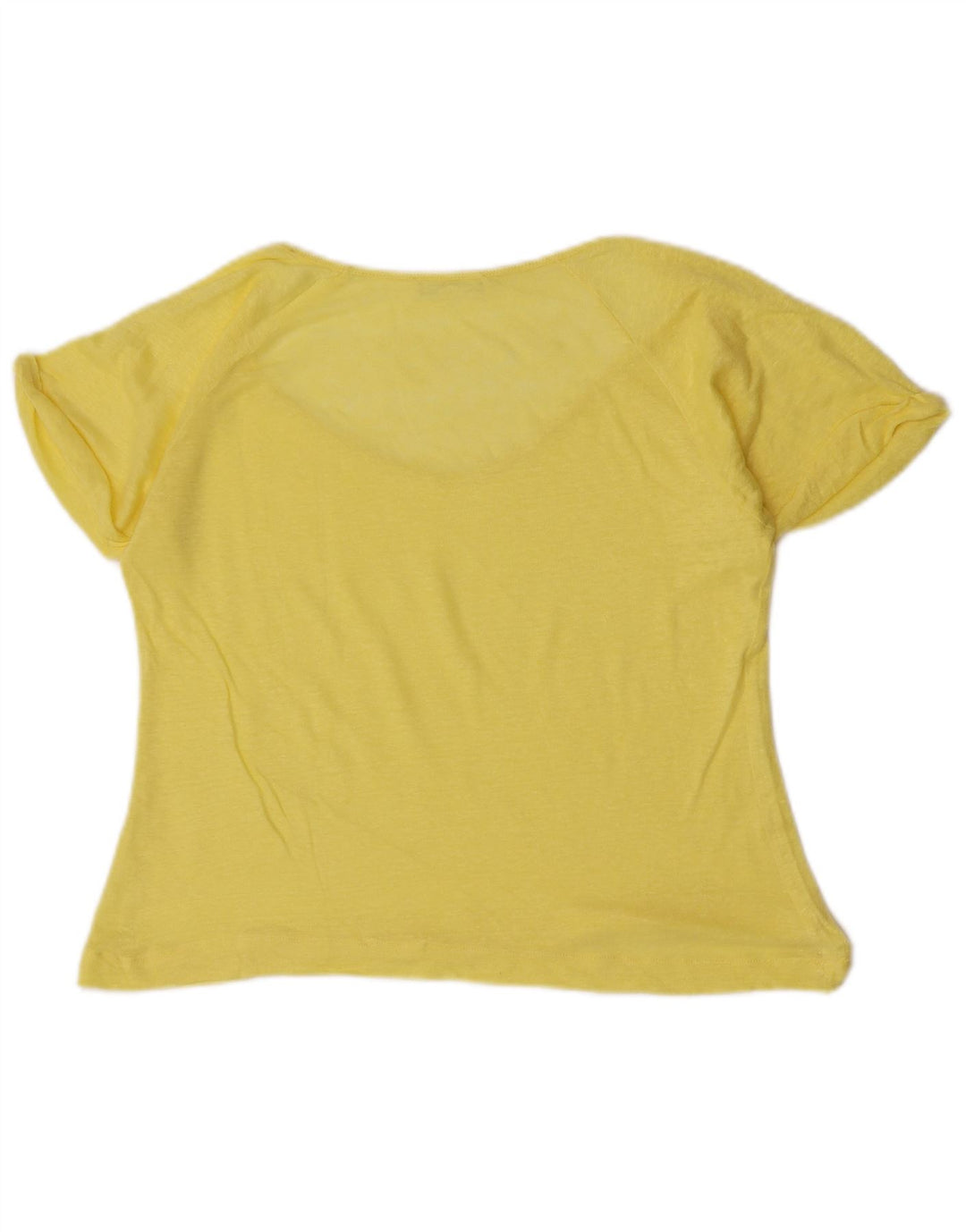 Zara Γυναικείο T-Shirt Top UK 12 Medium Yellow