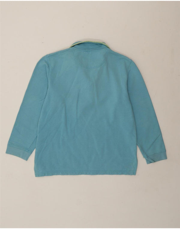 Γυναικείο φούτερ Boden με φερμουάρ Jumper UK 14 μεσαίο μπλε βαμβακερό