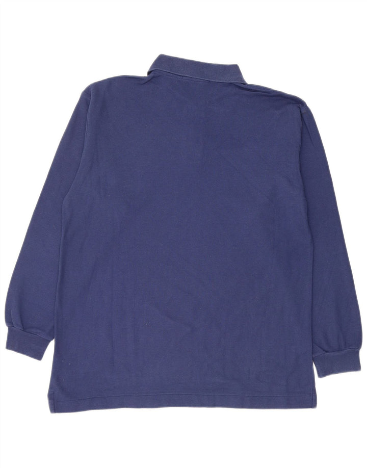 Ανδρικό μακρυμάνικο μπλουζάκι πόλο FILA IT 48 Βαμβακερό μεσαίο ναυτικό μπλε