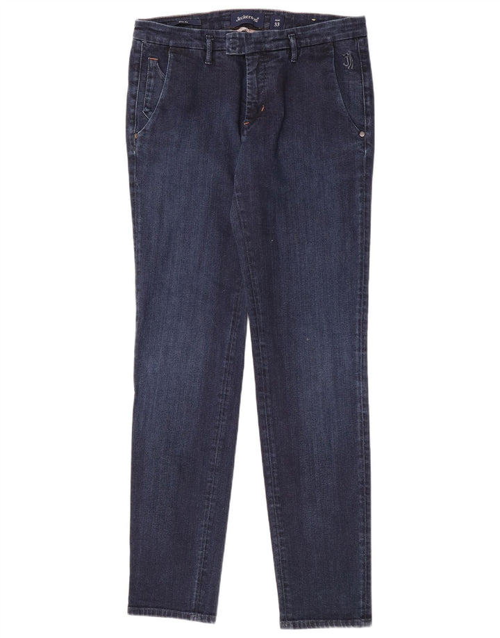 Jeckerson Γυναικείο Slim Jeans W33 L33 Navy Blue Cotton