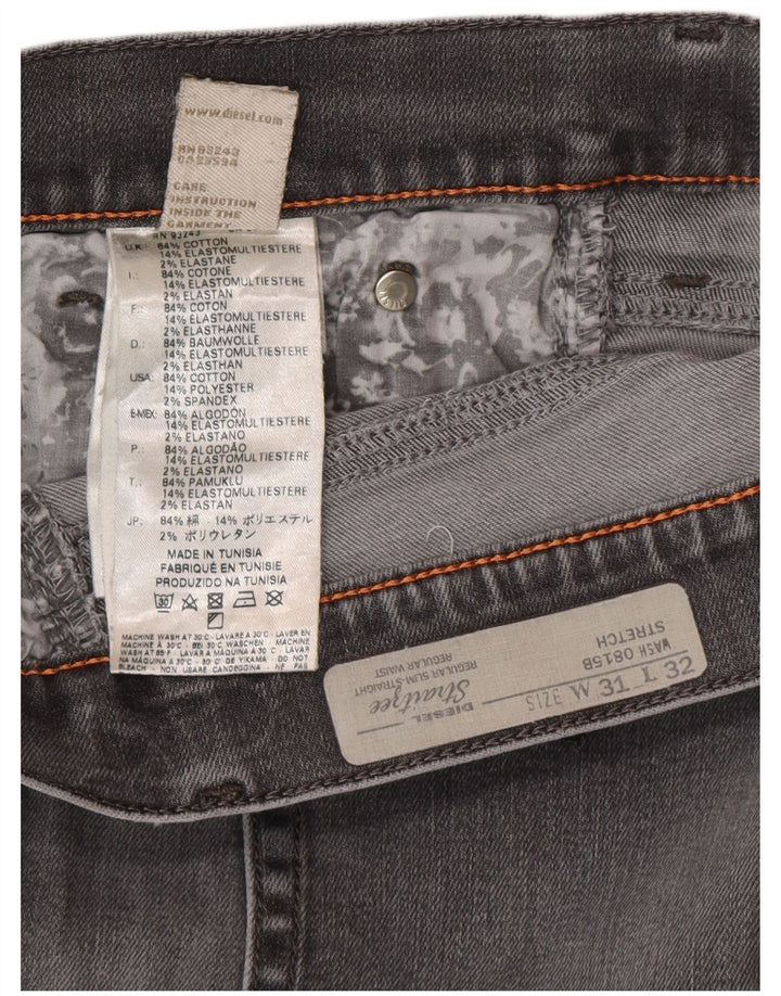 Γυναικείο Diesel Regular Slim Straight Jeans W31 L32 Γκρι βαμβακερό