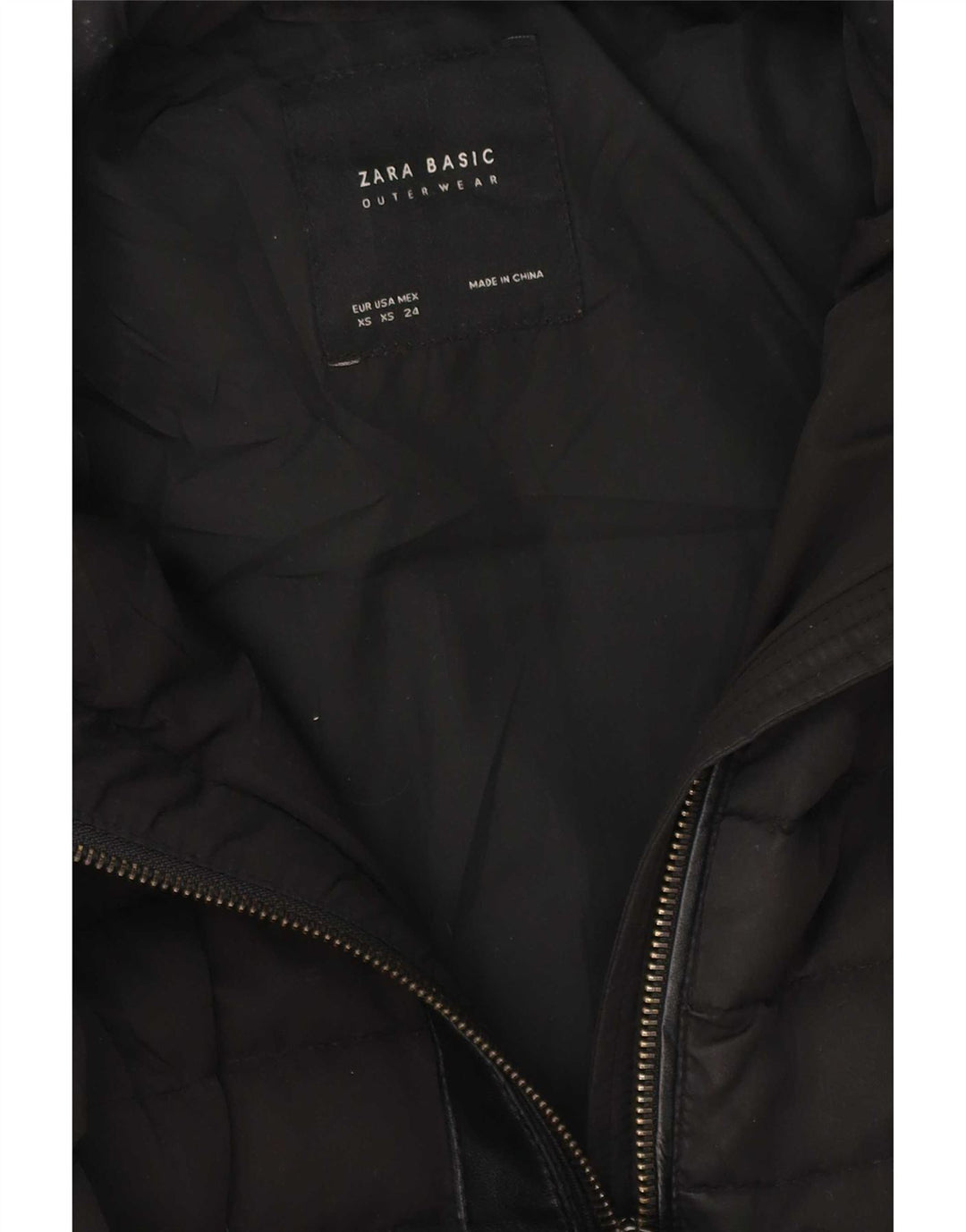 Zara Γυναικείο παλτό με κουκούλα Oversized UK 6 XS Μαύρο