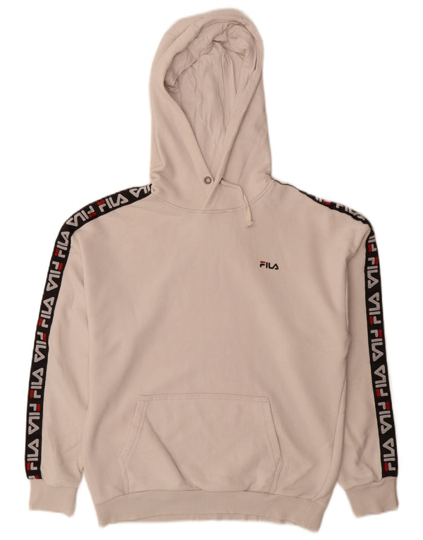 Fila Boys Tall Graphic Hoodie Jumper 15-16 ετών Λευκό βαμβακερό μπλοκ