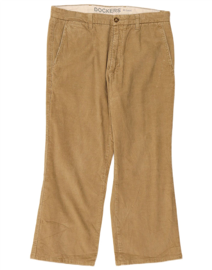 Dockers Ανδρικό Bootcut Κοτλέ Παντελόνι W34 L26 Μπεζ