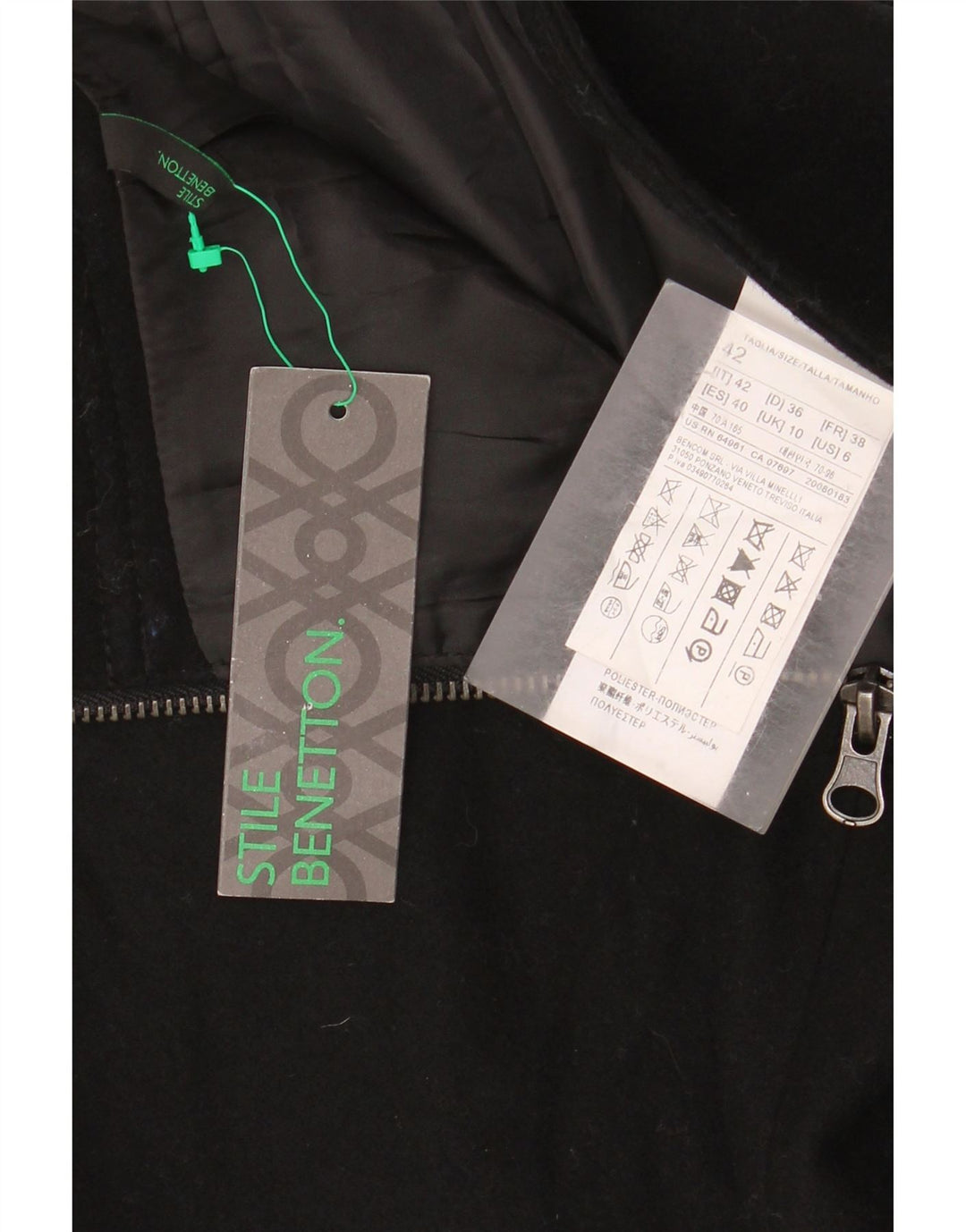Γυναικεία Μίνι Φούστα Benetton IT 42 Medium W30 Μαύρη Μάλλινη